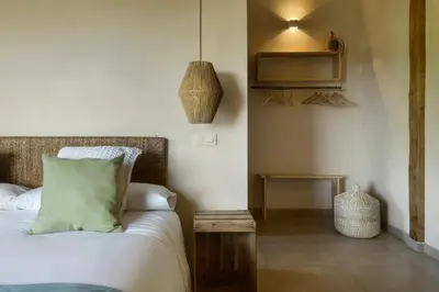 Cama o camas de una habitación en Cerrás Agroturismo