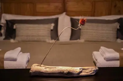 Cama o camas de una habitación en RAICES Casa Rural