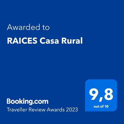 Certificado, premio, señal o documento que está expuesto en RAICES Casa Rural