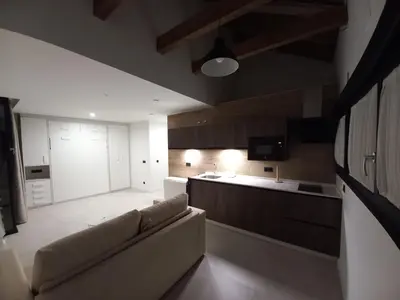 Una cocina o zona de cocina en Apartamentos Las Pasaeras