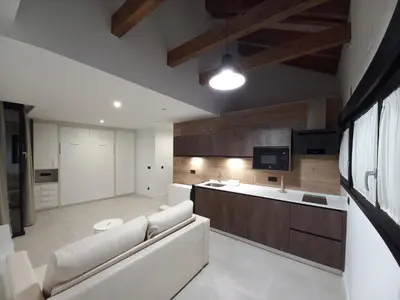 Una cocina o zona de cocina en Apartamentos Las Pasaeras
