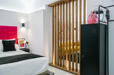 Cama o camas de una habitación en Apartamentos Élite - Art Collection - Andy