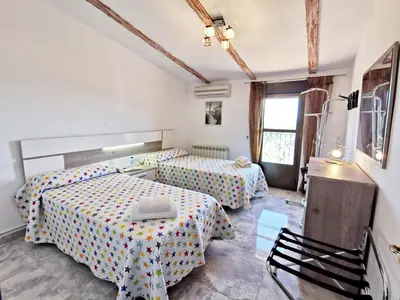 Cama o camas de una habitación en Casa Rural El Mirador de Acebo, 4 estrellas, piscina, SPA