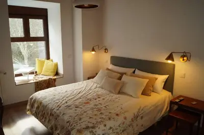 Cama o camas de una habitación en Molino Mellado