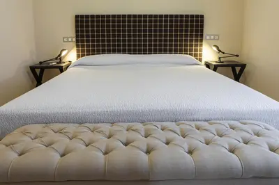 Cama o camas de una habitación en Casa Rural Los Tres Lugares