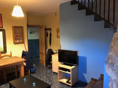 Zona de estar de Casa en el corazón de Gredos, amplia y agradable.