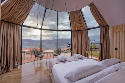 Cama o camas de una habitación en Glamping El Regajo Valle del Jerte