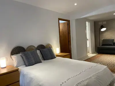 Cama o camas de una habitación en Bodeguita del Tiétar