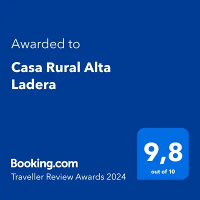 Certificado, premio, señal o documento que está expuesto en Casa Rural Alta Ladera