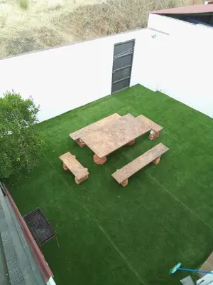 Jardín al aire libre en Casa Rural La Plata