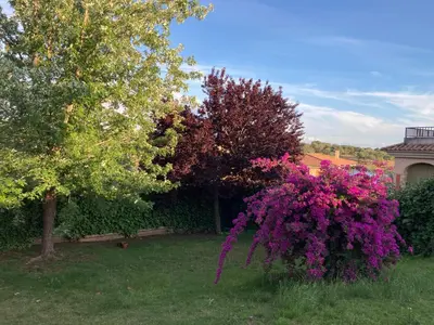 Jardín al aire libre en Villa La Parra en el corazón de la Sierra de Gata TR-CC-00464