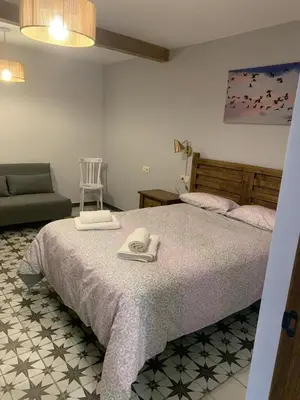 Cama o camas de una habitación en Casa de los Maestros
