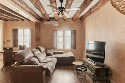 Una televisión o centro de entretenimiento en Apartamento Bari