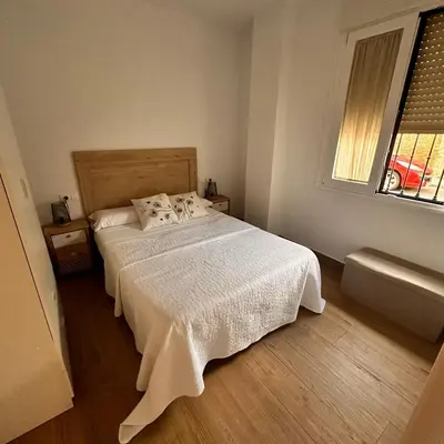 Cama o camas de una habitación en Alojamientos Ribera del Tajo