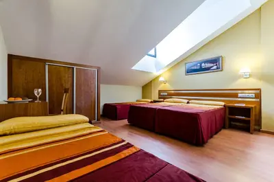 Cama o camas de una habitación en Ele Mirador de Santa Ana