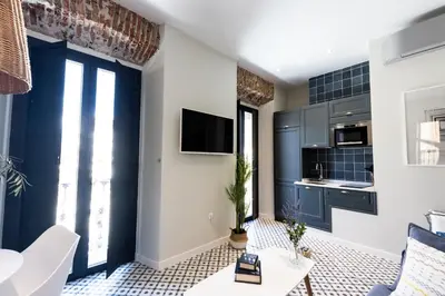 Una cocina o zona de cocina en Apartamentos El Patio, Plaza Mayor Trujillo