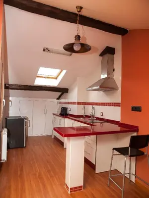 Una cocina o zona de cocina en Auténtica buhardilla en el centro de Béjar