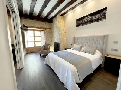 Cama o camas de una habitación en El Mirador del Poeta