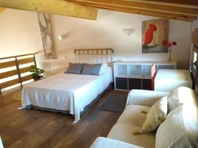 Cama o camas de una habitación en Las Gemelas 1 y 2 apartamentos turísticos