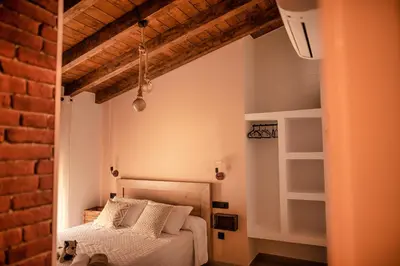 Cama o camas de una habitación en Casa Rural La Alborá