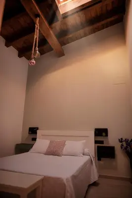Cama o camas de una habitación en Casa Rural La Alborá