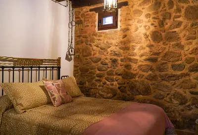 Cama o camas de una habitación en La casa de la tía Antonia