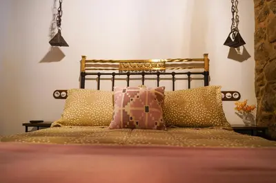 Cama o camas de una habitación en La casa de la tía Antonia