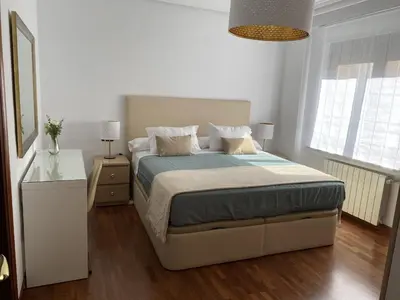 Cama o camas de una habitación en Gran Via, céntrico, aire acondicionado