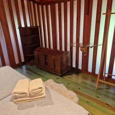 Cama o camas de una habitación en Complejo Oasis Beach sobre el Rio