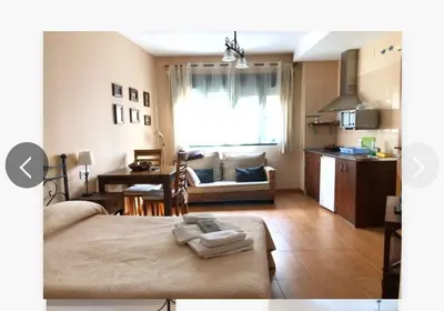 Una cocina o zona de cocina en Estudio con cocina y baño privado