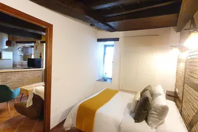 Cama o camas de una habitación en Apartamento Rural Sefardí, Barrio Judío de Hervás