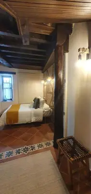 Cama o camas de una habitación en Apartamento Rural Sefardí, Barrio Judío de Hervás