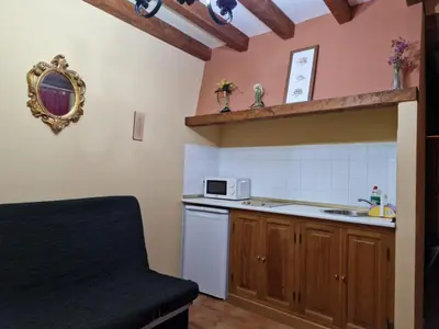 Una cocina o zona de cocina en Hostal La Plata