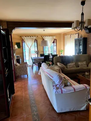 Zona de estar de Casa situada en un entorno natural Casa Rural La Serena