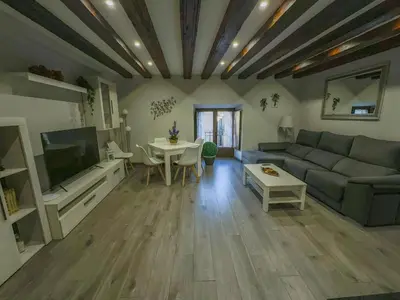 Una televisión o centro de entretenimiento en Apartamentos La Camelia
