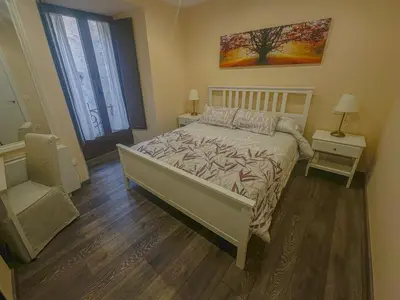 Cama o camas de una habitación en Apartamentos La Camelia