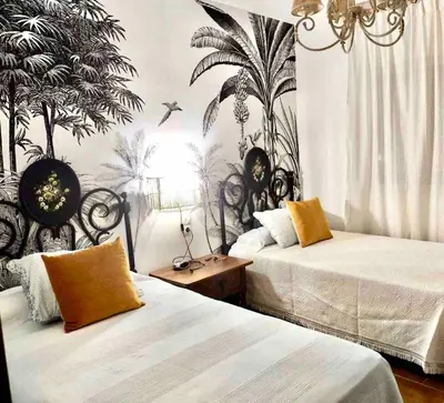 Cama o camas de una habitación en Casa Rural Los Olmos