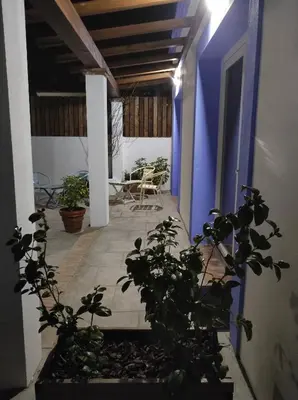 Jardín al aire libre en Apartamentos Atenea Jerte