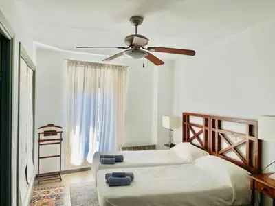 Cama o camas de una habitación en Casa Rural La Cruz