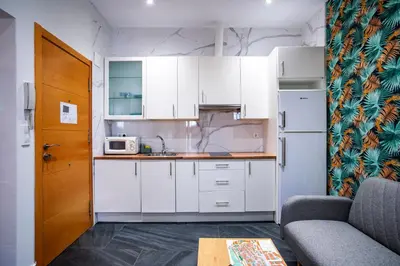 Una cocina o zona de cocina en Apartamentos Turísticos Cáceres 