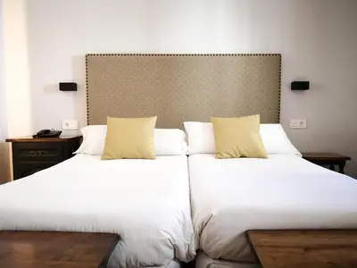 Cama o camas de una habitación en Palacio de Monjaraz