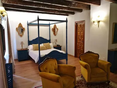 Cama o camas de una habitación en Palacio de Monjaraz