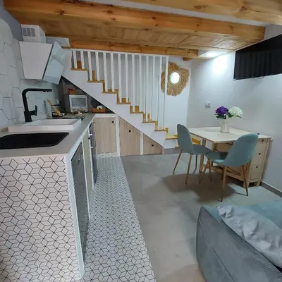 Una cocina o zona de cocina en La Grulla Apartamento Rural