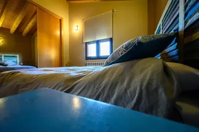 Cama o camas de una habitación en La Portilla de Gredos. Casa rural