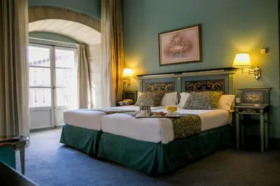 Cama o camas de una habitación en Palacio de los Velada