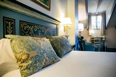 Cama o camas de una habitación en Palacio de los Velada