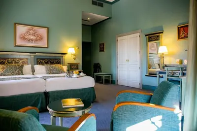 Cama o camas de una habitación en Palacio de los Velada