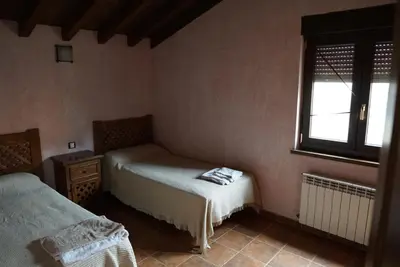 Cama o camas de una habitación en Casa la Cabañuela