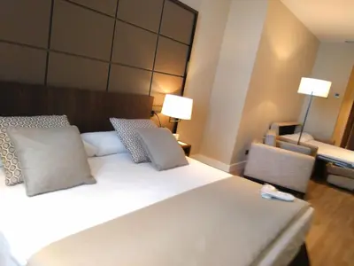 Cama o camas de una habitación en Palacio Valderrabanos