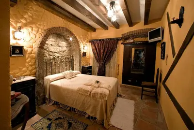 Cama o camas de una habitación en Casa Rural Margarita II